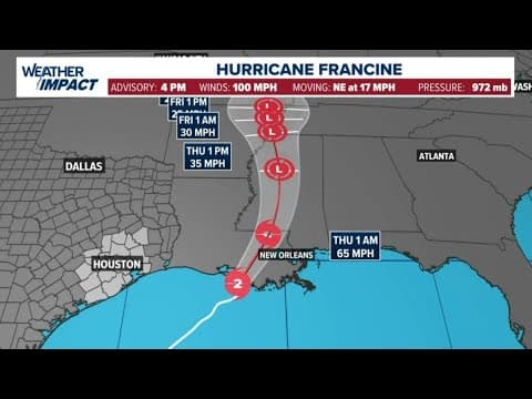 Tracking Hurricane Francine: The storm made landfall in Louisiana today
