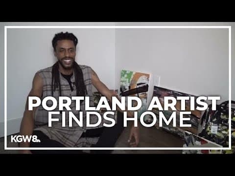 Homeless man escapes the streets through art