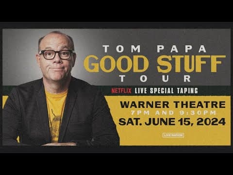 Comedian Tom Papa's "Good Stuff Tour" is coming to DC!