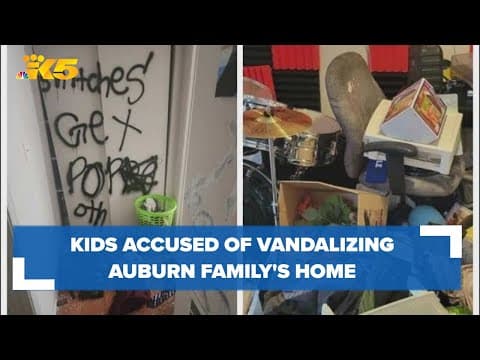 Kids between 9 and 12 years old vandalize Auburn family's home while they were away