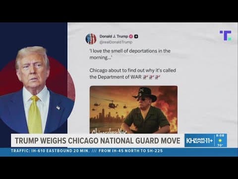 President Trump posts that Chicago will soon find out why it's called the 'Department of War'