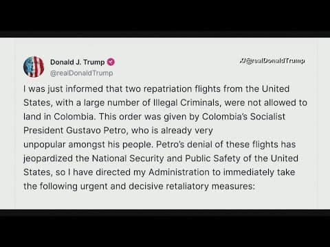 U.S. and Colombia reach a deal on deportations