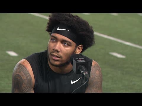 Ohio State spring practice | CJ Hicks discusses move to defensive end
