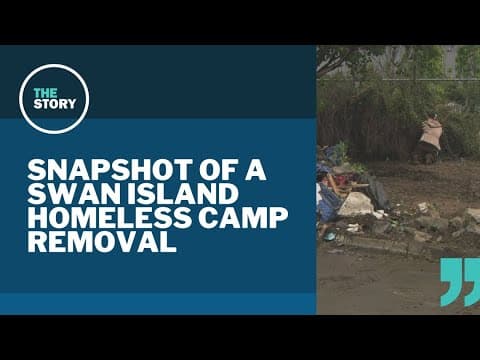 Crews clear homeless camp on private property in Swan Island