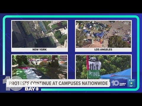 Protests on the war in Gaza continue at campuses across the U.S.