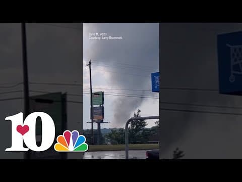Watch a tornado form near a Crossville, TN Walmart
