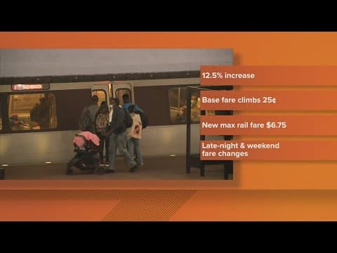 Metro fare hikes start Sunday