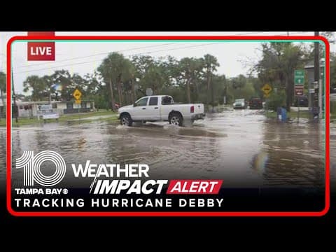 Hudson intersections flooded during storm surges