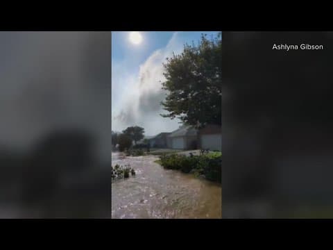 Giant water main break floods and damages Fort Worth homes