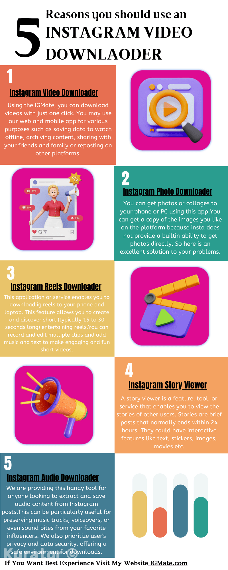 Have you ever tried to download an Instagram video? Or do you want to share Instagram videos on other social media platforms? Our Video Downloader for Instagram is easy to use and enables you to download videos from Instagram. I2Mate Instagram Downloader lets you download and save Instagram videos on your computer and mobile phone.