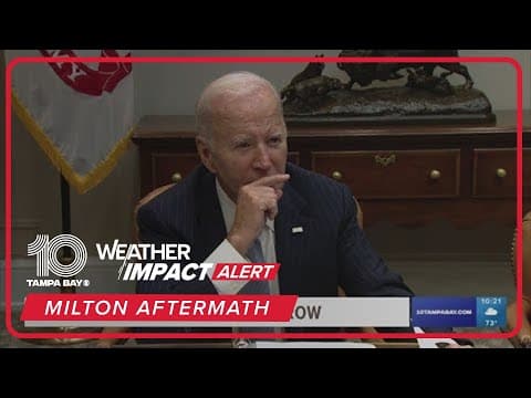 President Joe Biden to survey damage left by Hurricane Milton